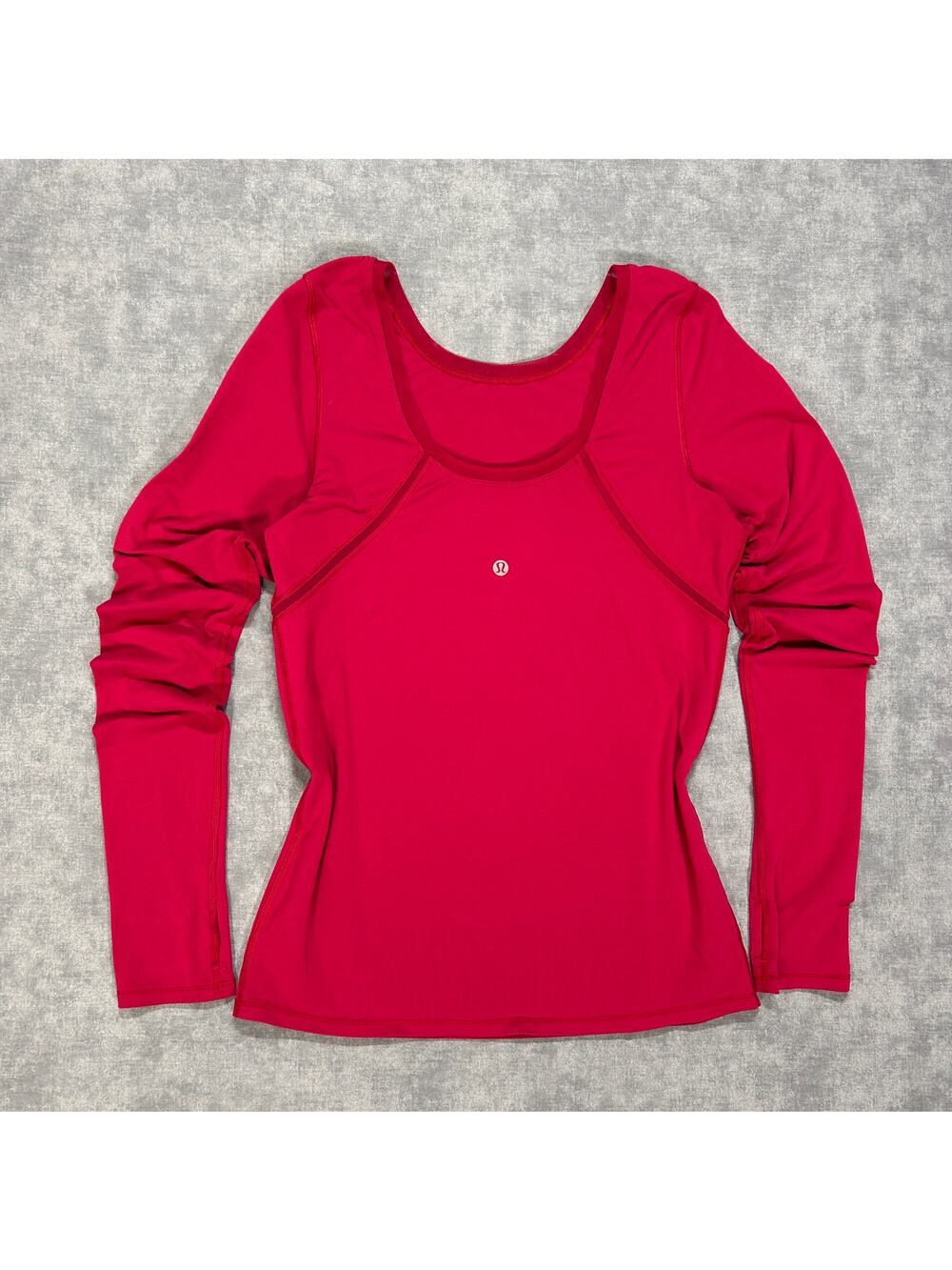 Lululemon Scoop neck pink activewear workout training long sleeve top womens M